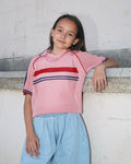 FRANCE pink kid polo knit