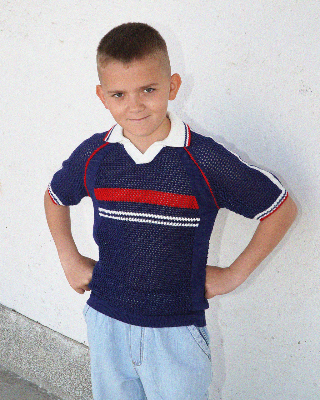 FRANCE kids' polo knit