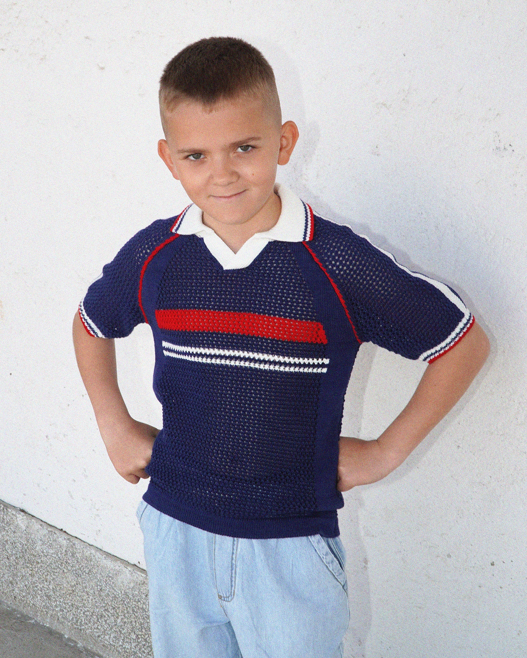 FRANCE kid polo knit