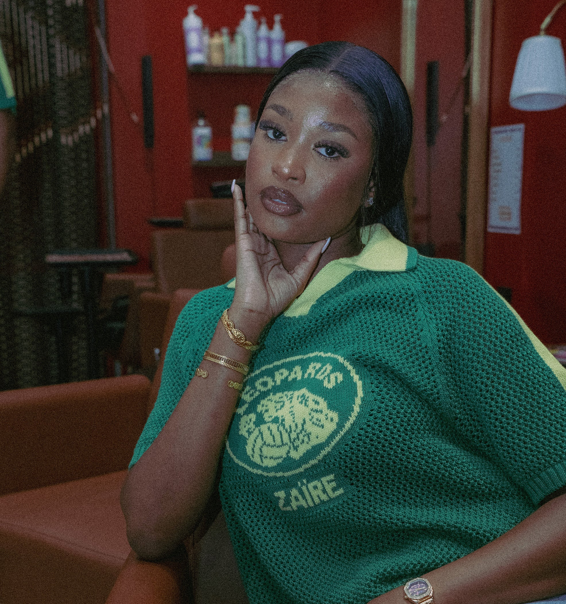 RDC Moneytime green polo knit